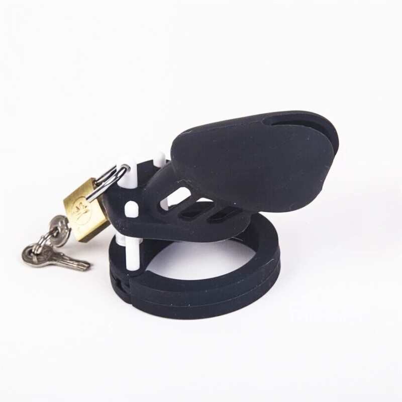 Silicone/ Plastic Chastity Cage Penis Cock Cage Bondage Device Lockable Sex Toys