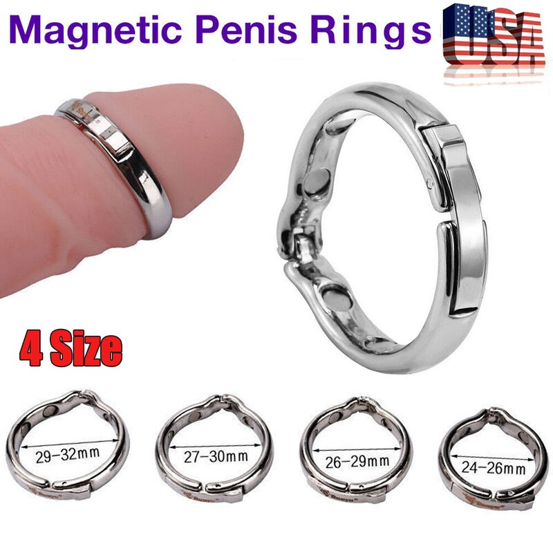 Magnetic Penis Ring Prolong Orgasm Delay Expose Glans Foreskin Exerciser V-shape
