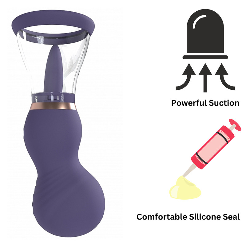 Rechargeable Silicone Pussy Sexual Arouser Clit Breast Pump Orgasm Enhancer gallery