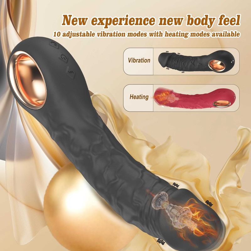 Huge Realistic Heated Dildo Clit G-Spot Massager Vibrator Sex Toys for Women Men gallery