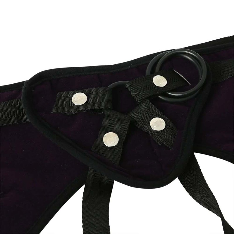 Beginners Adjustable Velvet Strap On Harnes Interchangeable O-rings Plus Size