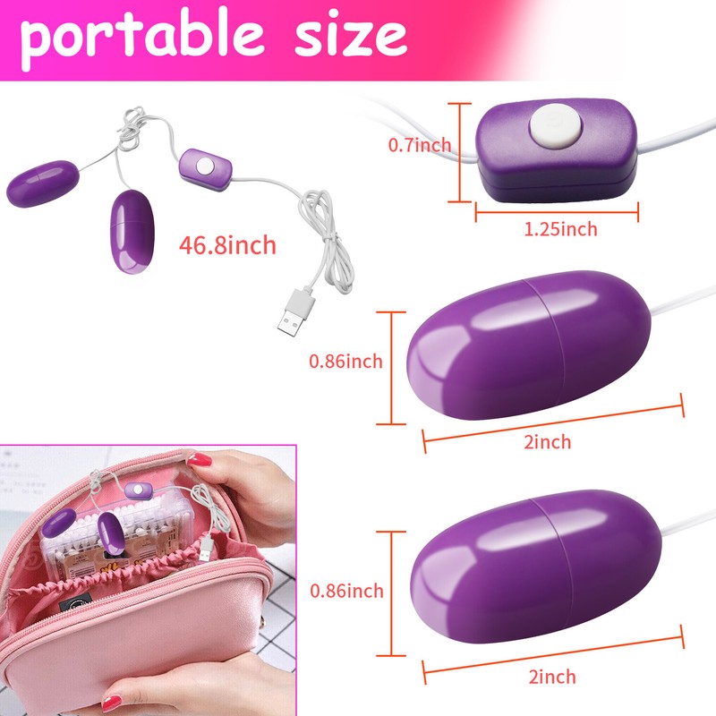 Remote Control Dual Bullet Egg Vibe Vibrator for G-Spot Stimulation & Pleasure gallery