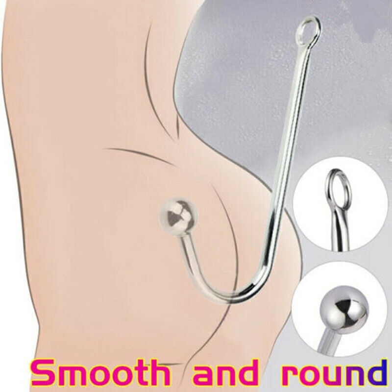 Anal Hook Sex Toys 2 Replaceable Balls Stainless Steel Butt Plug Sex Bandage New