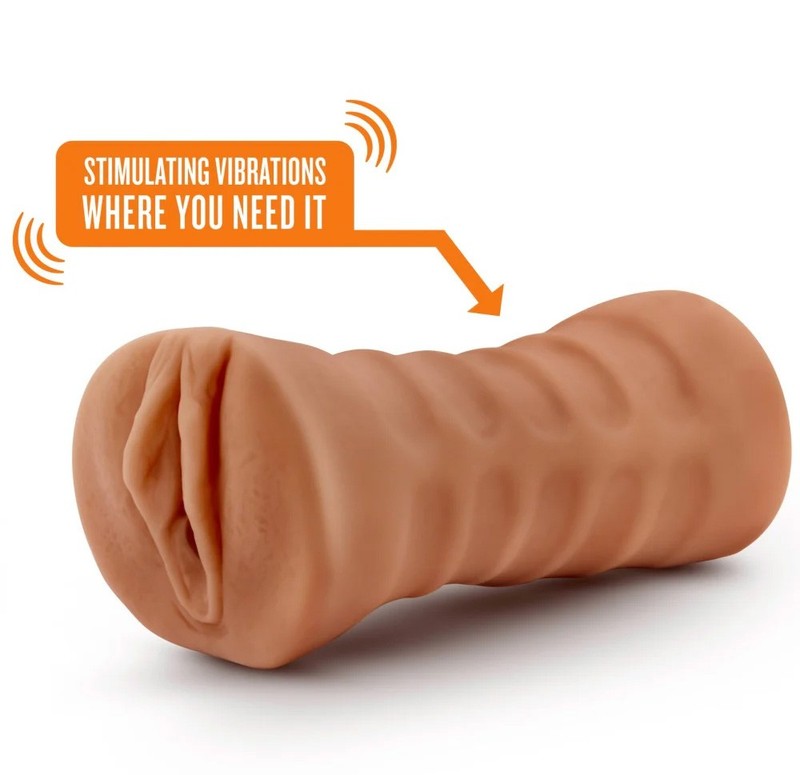 Vibrating Realistic Feel Latin Pussy Cock Stroker Sleeve Male Masturbator gallery