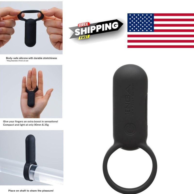 Rechargeable Dual Partner Stimulating Vibrator Silicone Black 5 Speed Waterproof