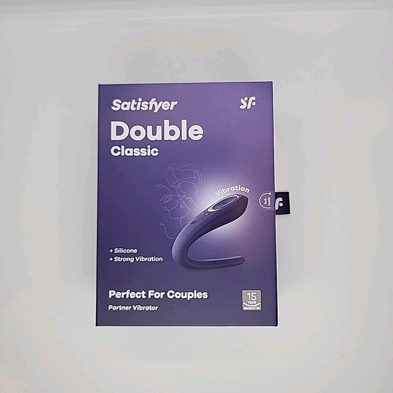 NIB Satisfyer Double Classic Partner Vibrator Couple Sex Toy Purple – New in Box