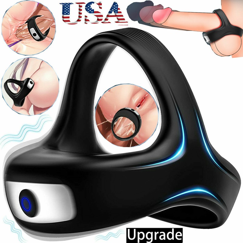 Male Prostate Massager Vibrator Penis Vibrating Cock Ring Men Women Gay Sex Toys