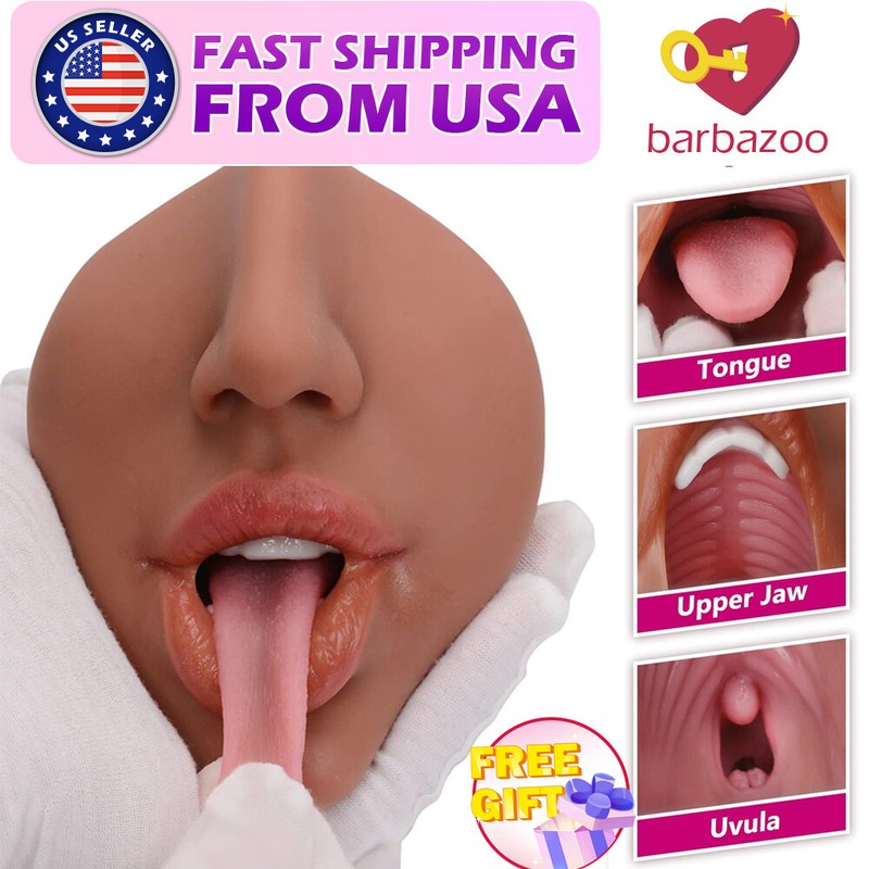 Male Masturbator Realistic Mouth Pocket Pussy Blowjob Stroker Sex Toy for-Men