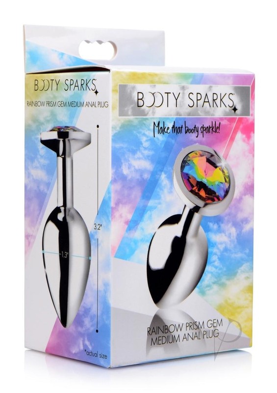 Booty Sparks Rainbow Prism Gem Anal Plug – Medium