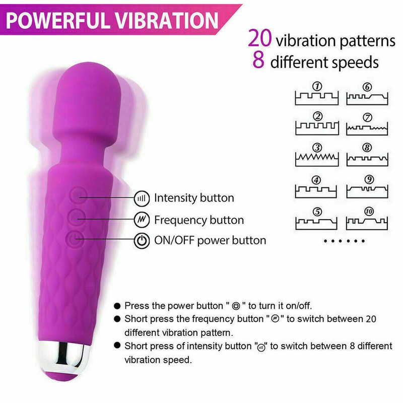 20 speed 8Modes Wand Massager Stick Waterproof Relax Body Massager Woman Toy gallery