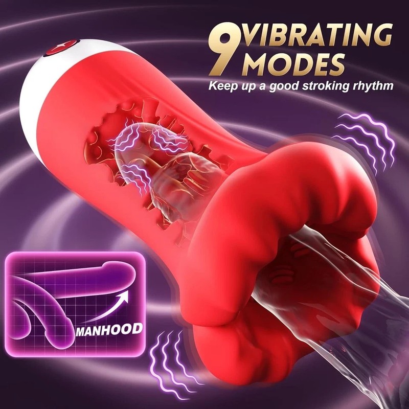 4IN1 Penis Vibrator Pocket Pussy Pump Training Stroker Male Masturbator for Men gallery