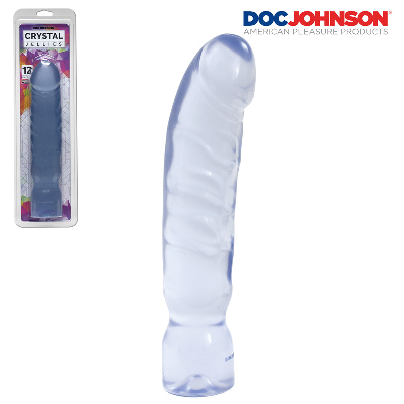 Doc Crystal Jellies 30cm PVC Clear Dildo Big Boy Dong 12 Inch