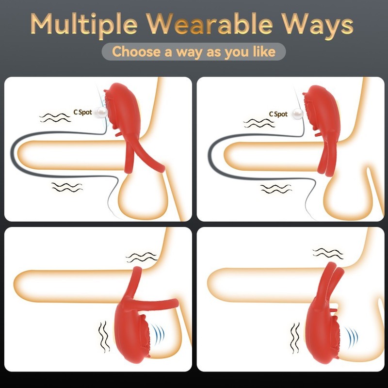 Remote Couples Vibrator Penis Ring 8 Modes Clitoral Stimulator Adult Toy gallery