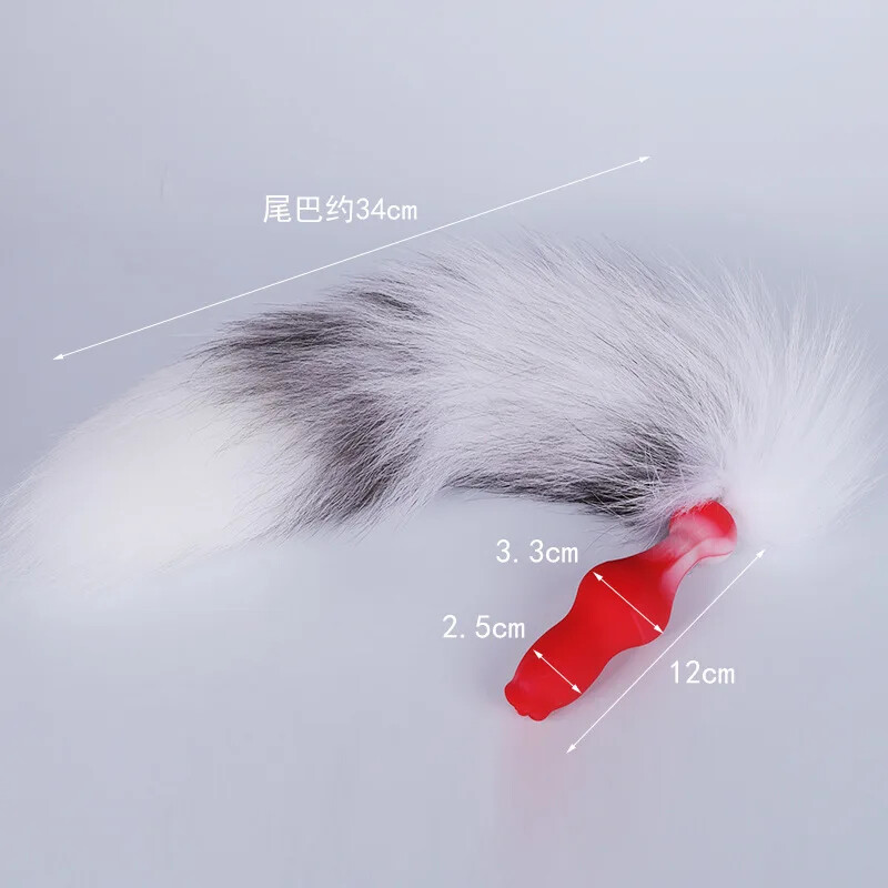 Soft Silicone Dildo Anal Tail Detachable Realistic Dildo Masturbation Adult Game