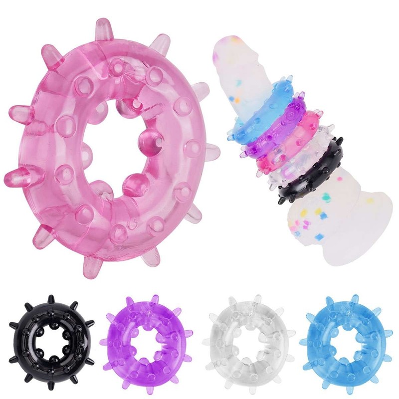 5Pcs Cock Ring Super Stretchy Strong Stay Harder Penis Rings for Men ED Solution