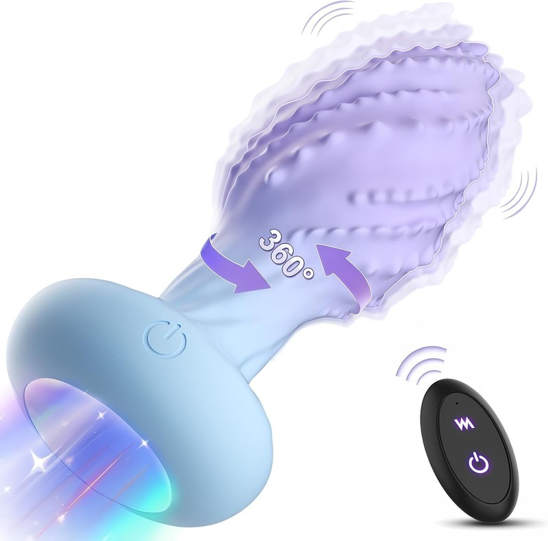 Anal Plug 360° Rotation Vibrating Butt Plug Anal Sex Toys, Adult Sex Toy with L