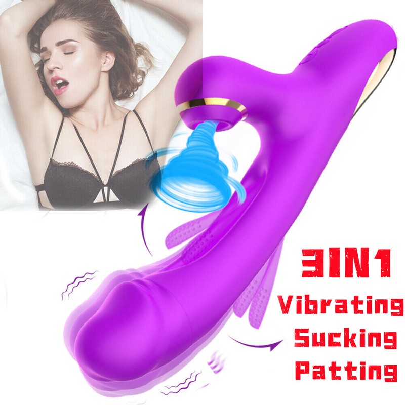 Women Tapping Patting Sucking Rabbit Vibrator Clit G-spot Dildo Massage Sex Toys gallery