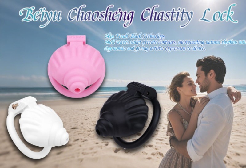 Male Gay Chastity Cage with 4 Size Penis Rings Male To Female Adult Games BDSM gallery