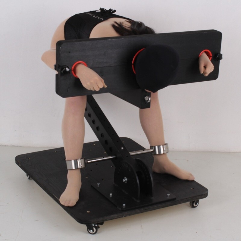 New Stand Metal Frame Female Slavers Torture Binding Restraint Training Hancuff gallery