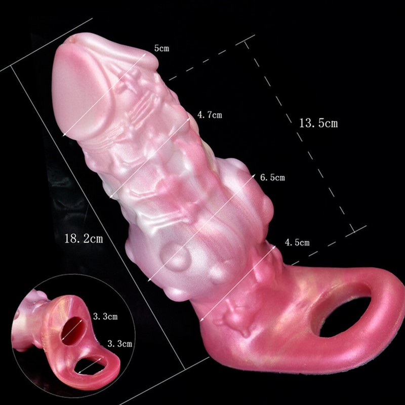 Big Knot Penis Sleeve Thick Sheath Enlargement Fantasy Penis Extension Sex Toy gallery