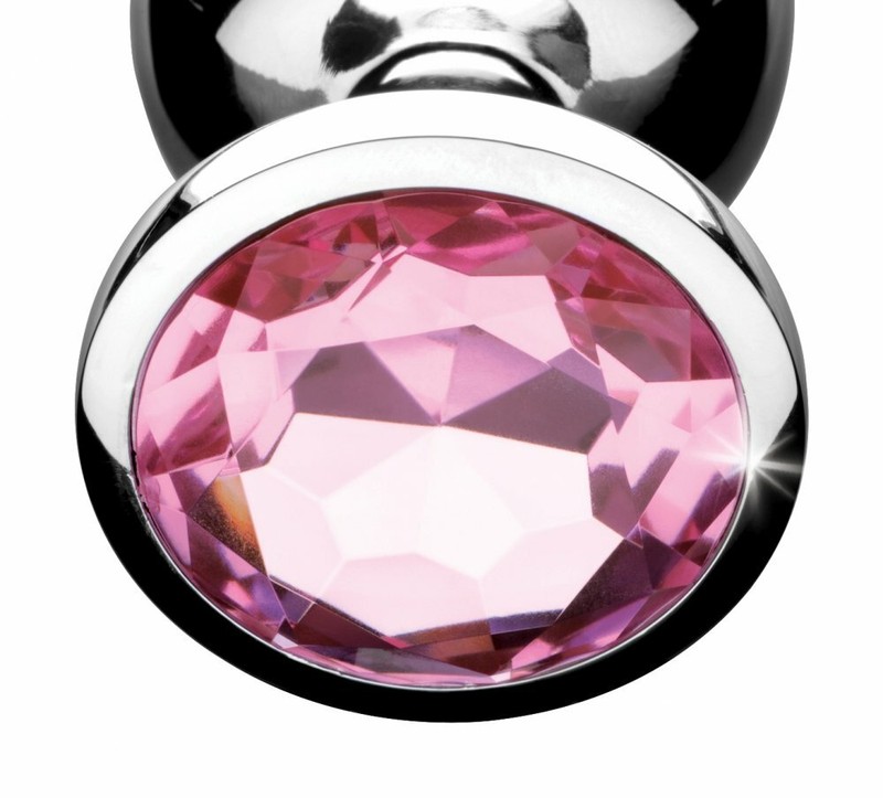 Pink Gem Anal butt plug Lightweight Aluminum Temperature Sensitive Sex Toy gallery