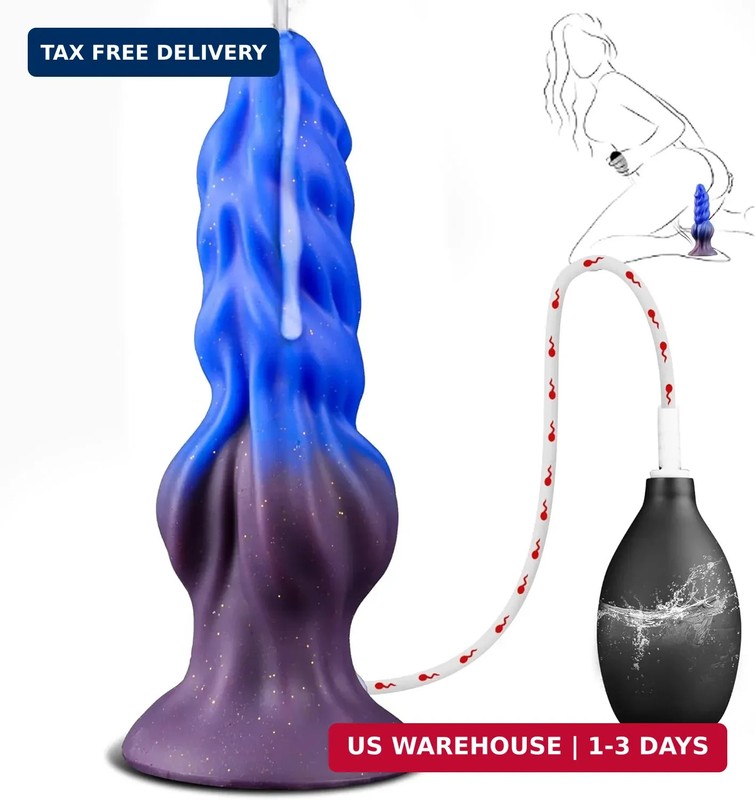 7 Inch Beginner Squirting Dragon Knot Dildo with Bulb Ejaculation – Soft Fantasy