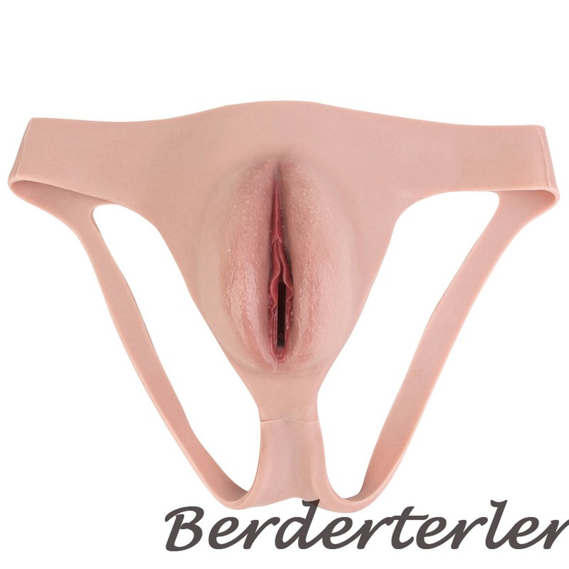 Silicone Clitoris Pants Hole Underwear Insertable Penis Masturbator Fake Vagina gallery