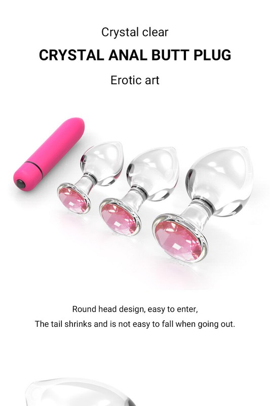 Big Crystal Glass Butt Plug Anal Dilatador Glass Dildo Large Women Men Sex Toy gallery