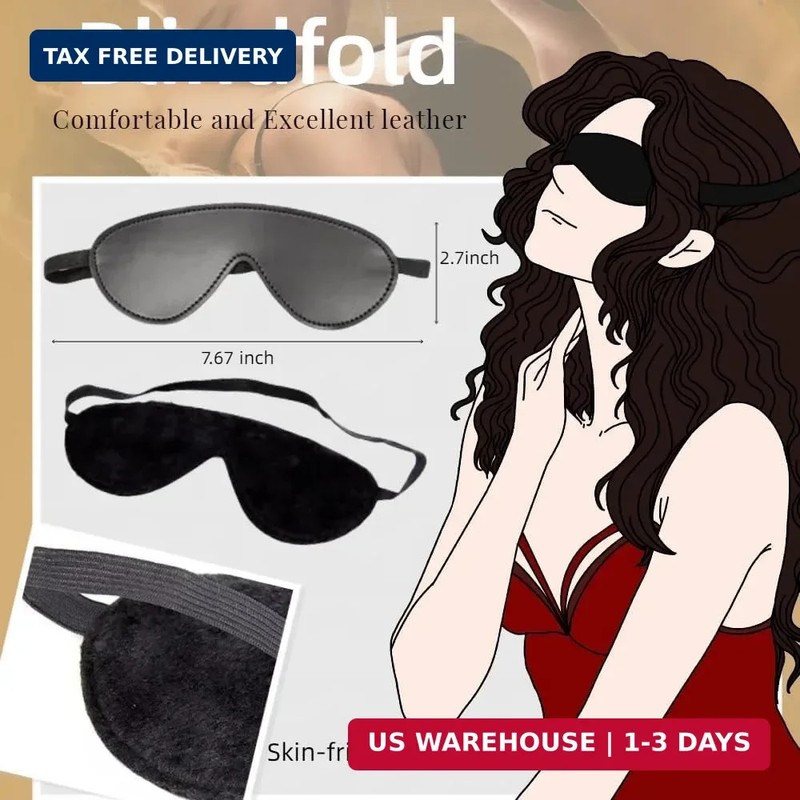 Sex Restraints Handcuffs BDSM Plush Blindfold Sleep Mask Wrist Ankle Cuffs for C gallery