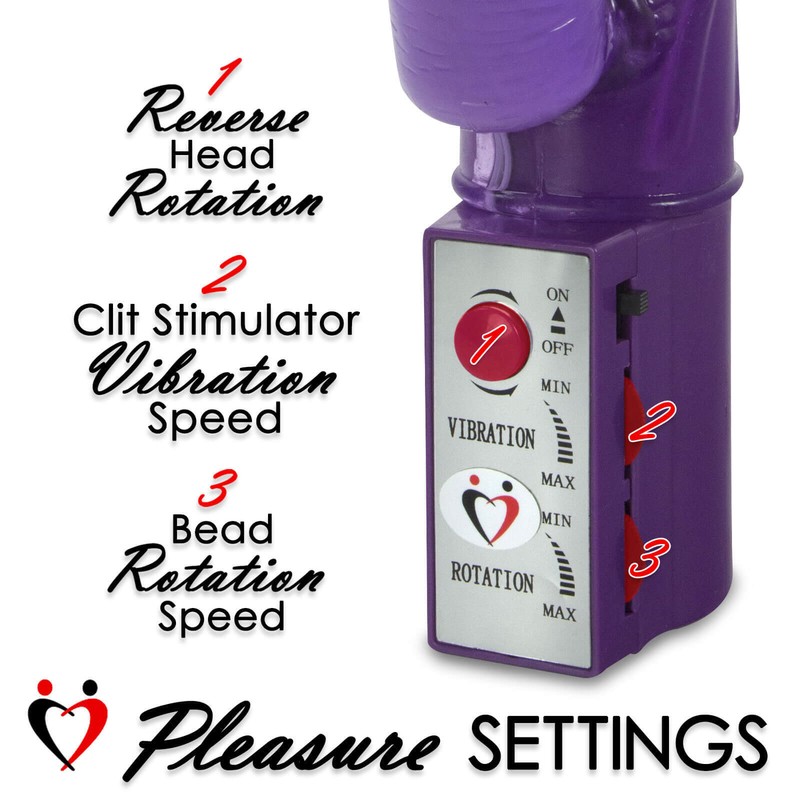 Rabbit Vibrator LeLuv Multispeed Quiet 9.5 Inch and Secret Lipstick gallery