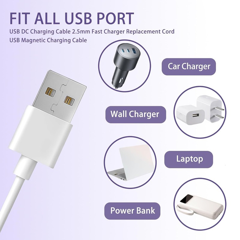 Sex Toy Charger 2 Pack 6mm Magnetic USB DC Charger Cable for Vibrators Dildos Ad gallery