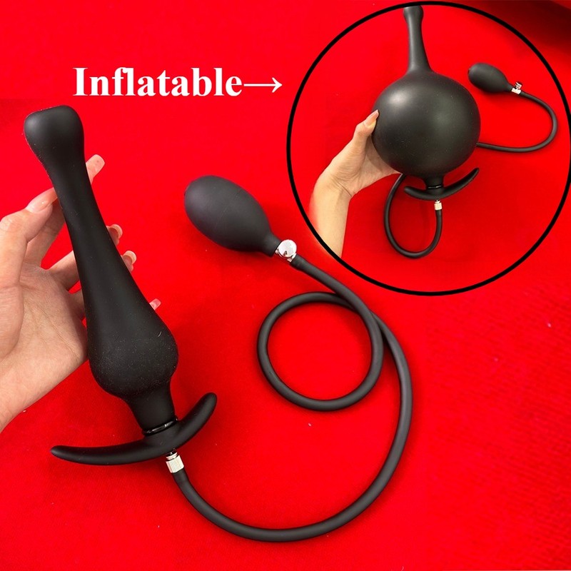 Inflatable Anal-Butt-Plug Bead Prostate Massage Huge Dildo Expander Sex Toys USA