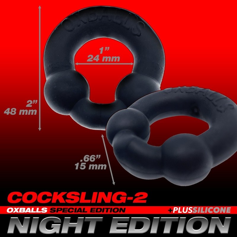 Oxballs Ultra Balls 2-Pack Male Penis Enhancer Cock Ring Set Night Edition gallery