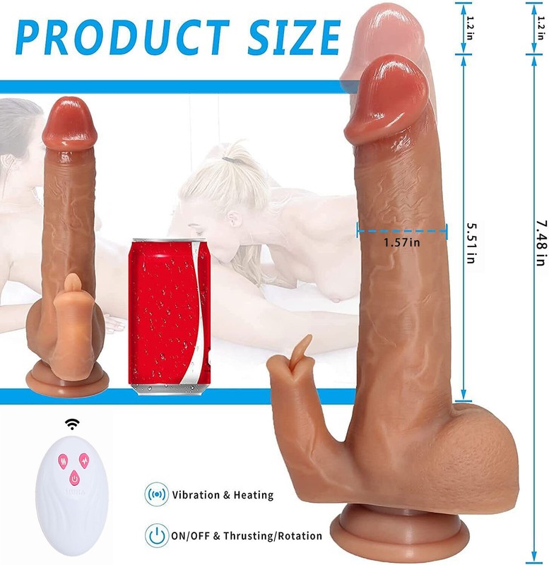 Big Thrusting Dildo Rotation Vibrator G-Spot Heating Suction Cup Sex Toys Women gallery