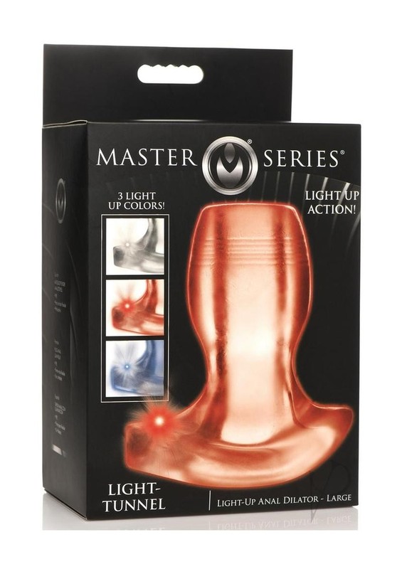 Master Series Light-Tunnel Light-Up Large Anal Dilator – Clear