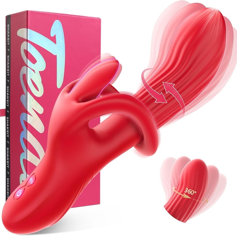 Thrusting Rotating Rabbit Vibrator Dildo G Spot Clit Massager Sex Toys for Women