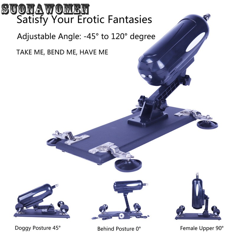 Updated Version Sex Machine Gun Black Dildo Automatic with 3XLR Suction Cup gallery