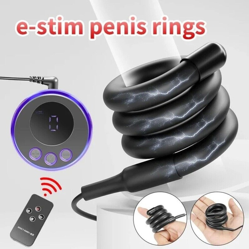 Electro Anal Plug Butt Penis E-Stim Ring Cock Shock G-Spot Stimulation Sex Toys