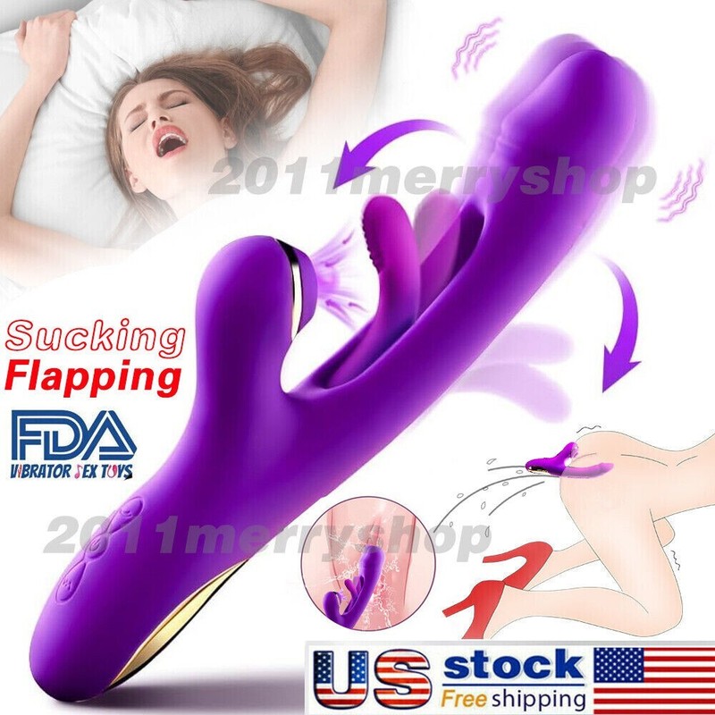 Flapping Rabbit Vibrator Tapping G-Spot Massager Dildo Sex Toys For Women