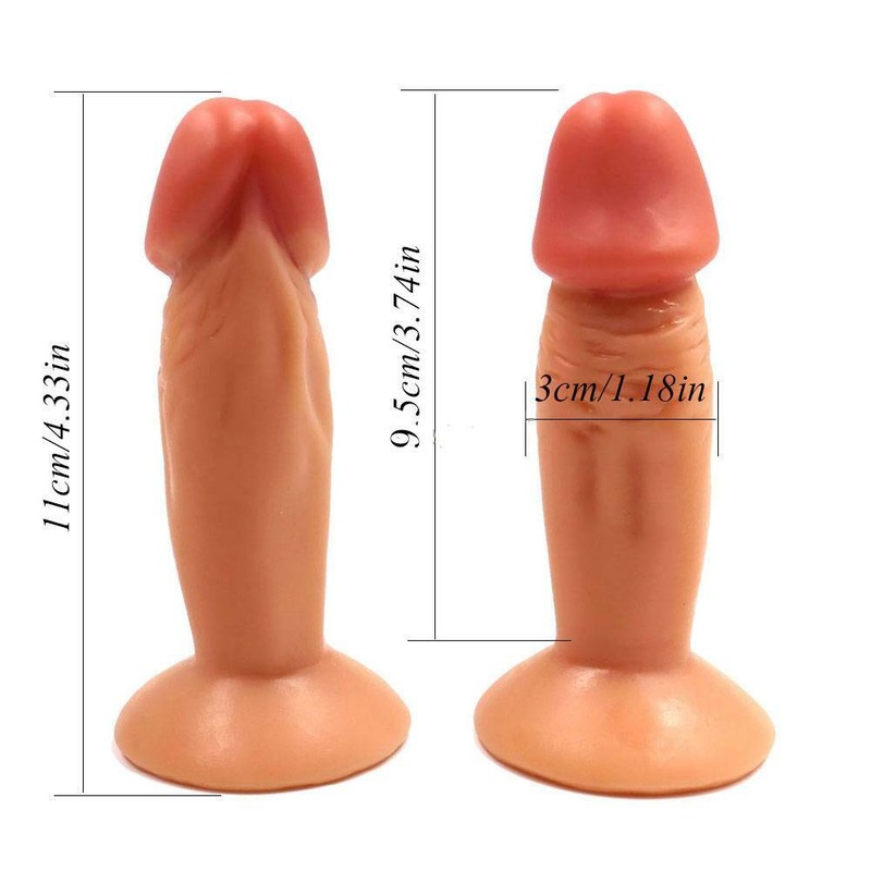 4" Realistic-Small-Beginner-Penis-Anal-Dildo-Sex-Cock-Prostate Butt Plug Toy gallery