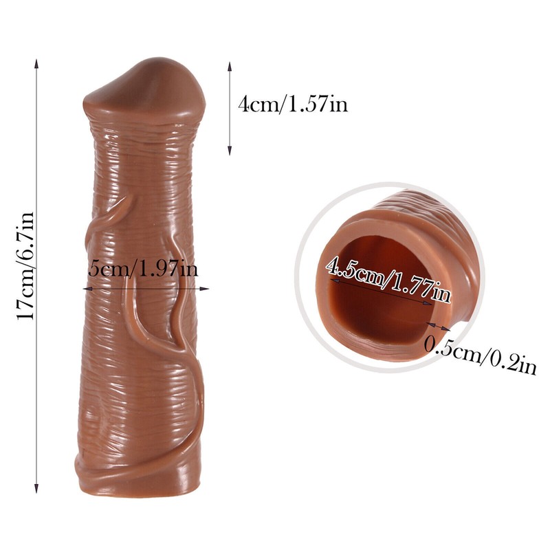 Male-Cock-Enlarger-Enhancer-Penis-Extension-Extender-Sheath-Sleeve-Sex-Toys-US gallery