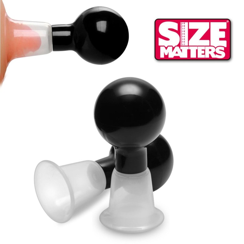 See Thru Breast Nipple Boosters Sucker Suction Pump Enlarger SM Bondage Sex Toy