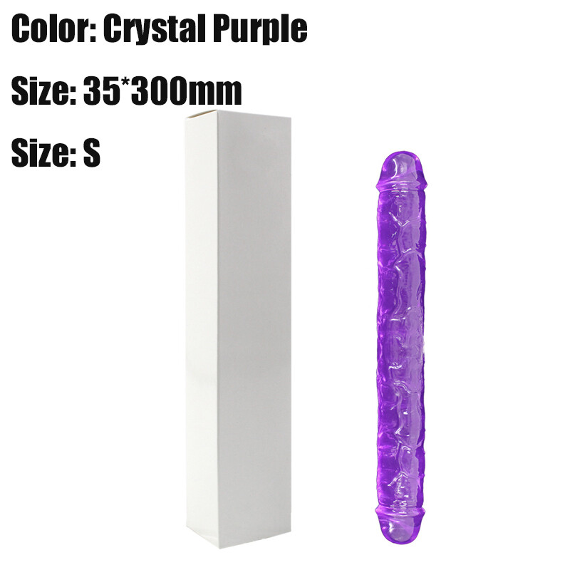 Super Thick Simulation Double-Headed Penis Long Jelly Realistic Dildo Big Penis gallery