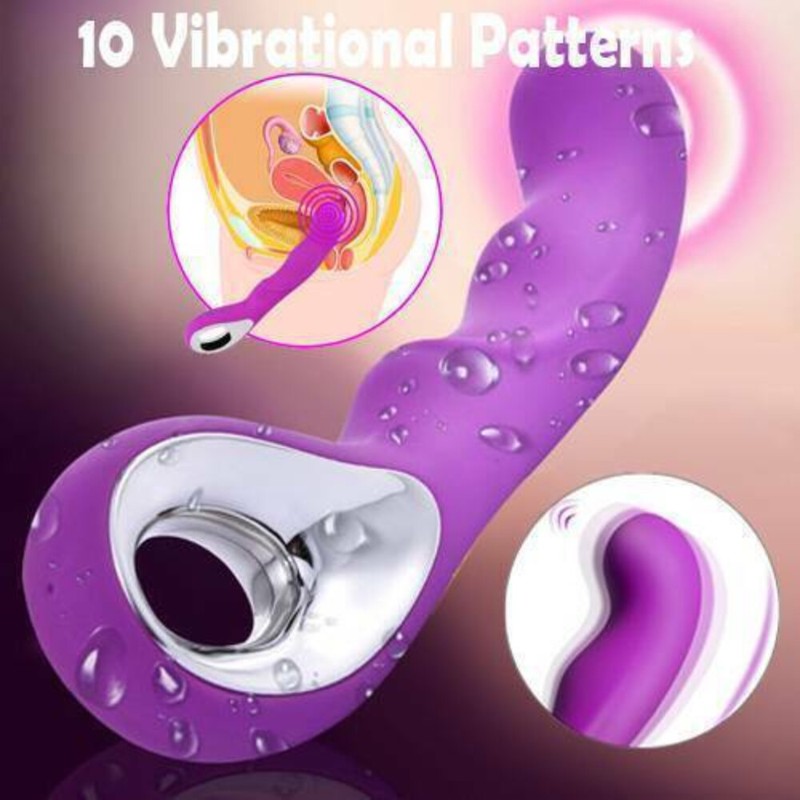 10 Modes Vibrator G-Spot Multispeed Massager Dildo with Handle Adult Sex Toys US gallery