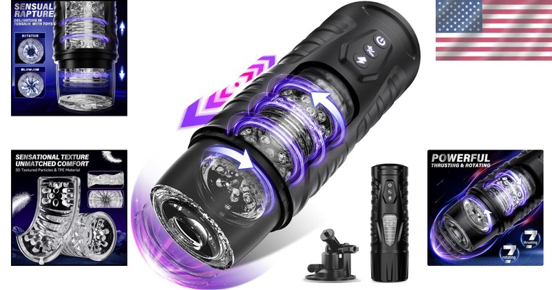 Ultimate Automatic Male Masturbator with 7 Thrust/Rotate Modes & Visual Window gallery