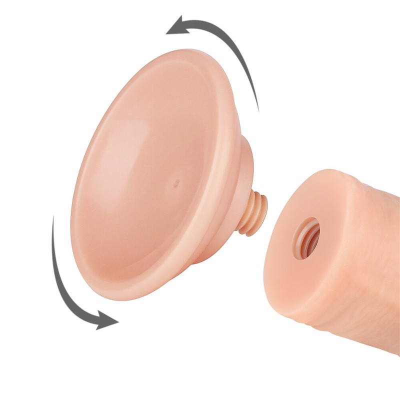 Lovetoy 8 inch Realistic Sliding Skin Dildo Dual Layer Suction Cup Cock No Balls gallery