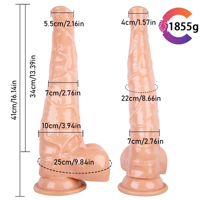 16 Inch Huge Dildo Suction Cup Realistic Penis Dong Anal Dilator G-spot Sex Toy gallery
