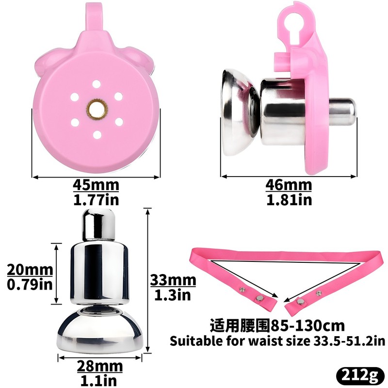Resin Male Chastity Cage Penis Cage With Belt Metal Urethra Tube BDSM Lock Rings gallery