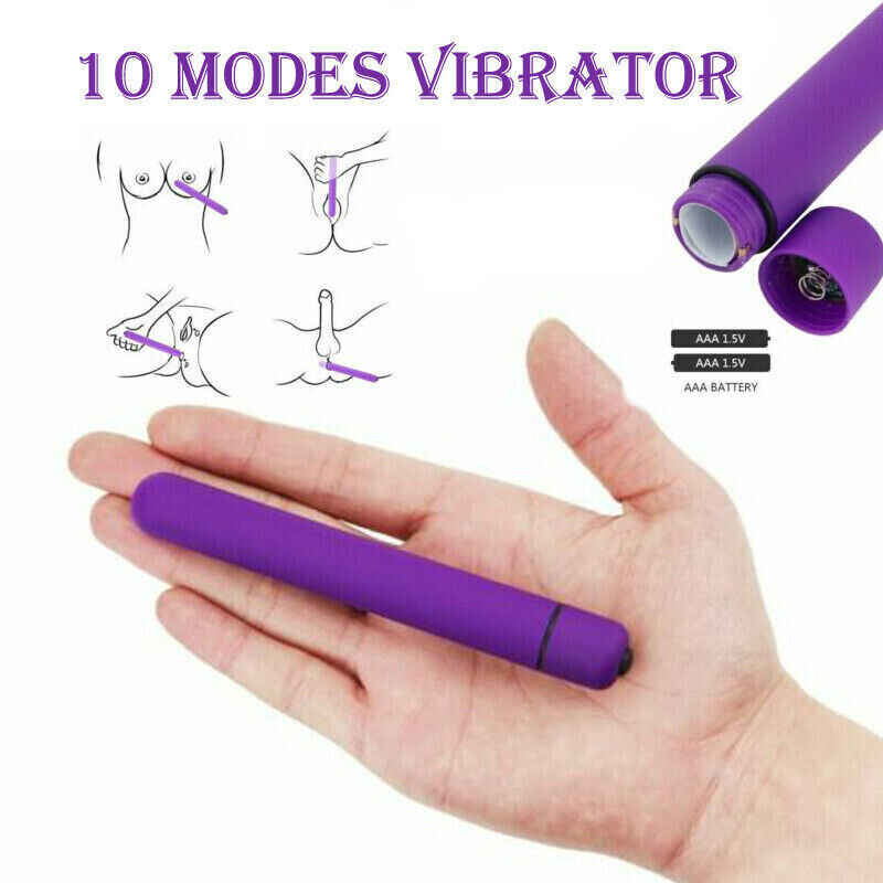 Extra Long Slender Bullet Vibrator Clit Anal G-Spot Sex Toy For Women-Multispeed