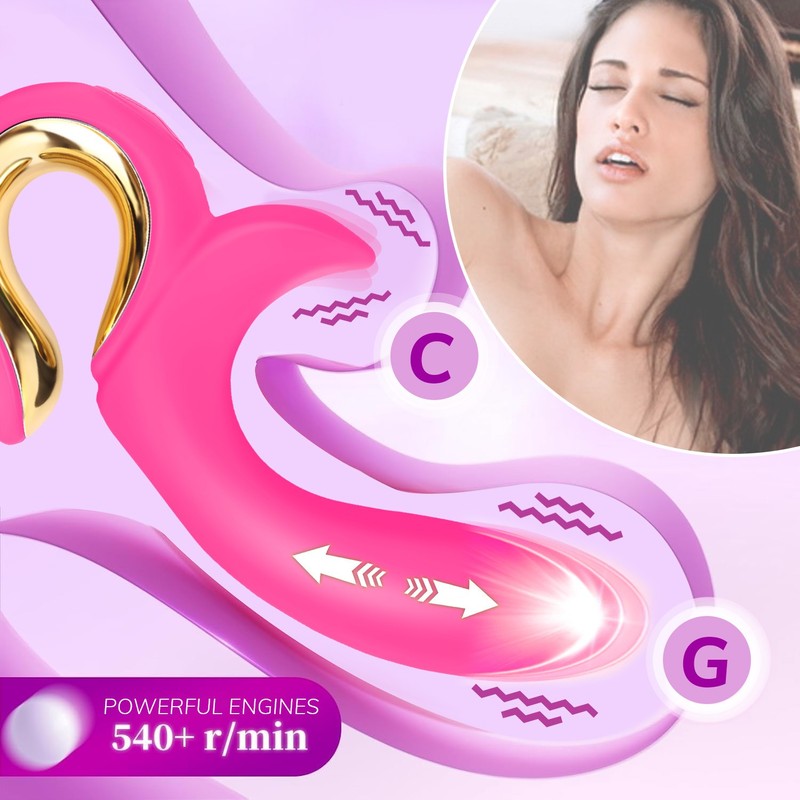 New 2-in-1 Vibrator Dildos Sex Toys with 3 Thrusting Modes & 7 Vibration Modes gallery